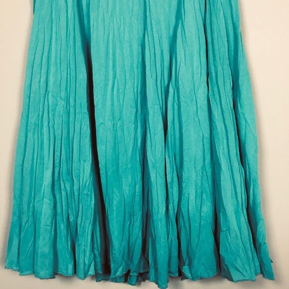 Aqua blue green stretchy crinkle skirt elasticated waist 34” size L mermaidcore - Picture 9 of 9